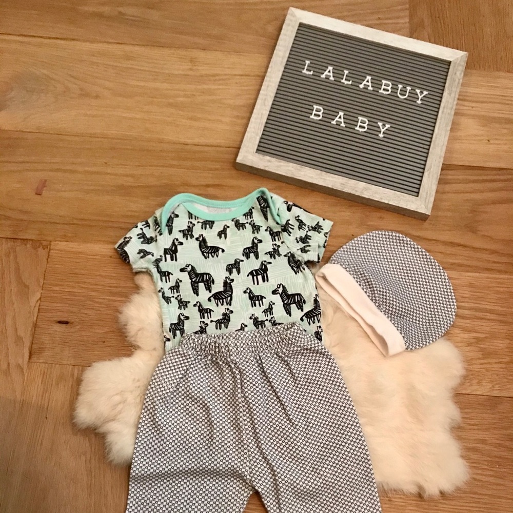 0-3mo. Zebra + Pattern Outfit - Picture 2 of 3